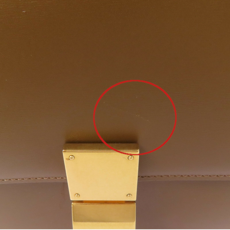 CELINE 牛皮皮革Classic Box金扣肩背袋-17