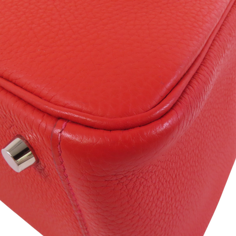 HERMES Clemence皮革Lindy 26銀扣肩背袋-11