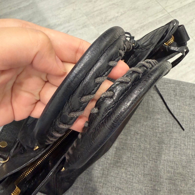 Balenciaga 巴黎世家 Velo 機車包 黑金-12