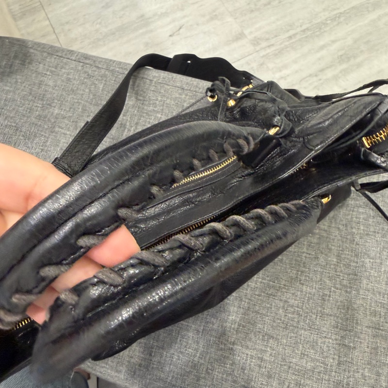 Balenciaga 巴黎世家 Velo 機車包 黑金-13