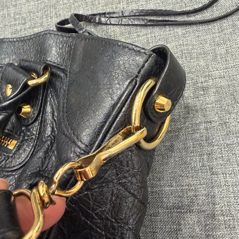 Balenciaga 巴黎世家 Velo 機車包 黑金-29