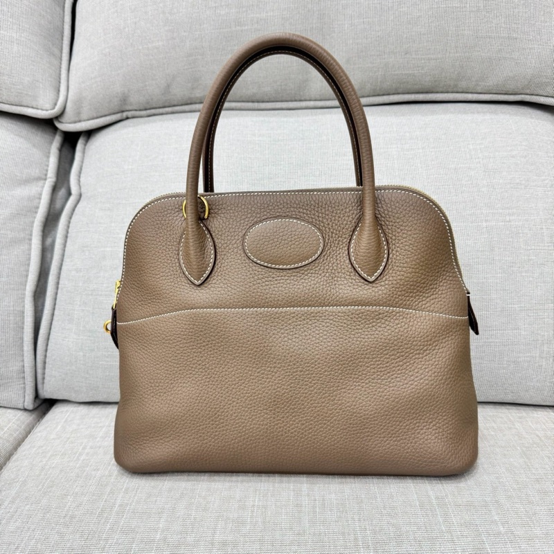 愛馬仕~Hermes Bolide 31大象灰金 D刻TC皮-4