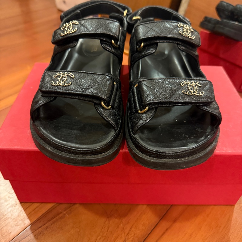 Chanel 經典格菱涼鞋-5