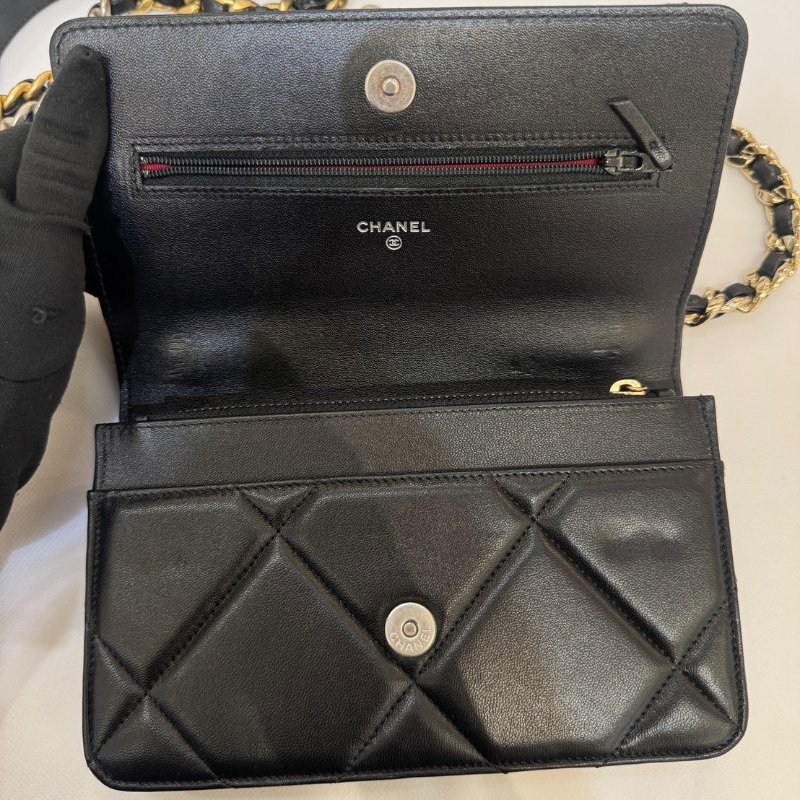 CHANEL 黑19 銀LOGO WOC-7