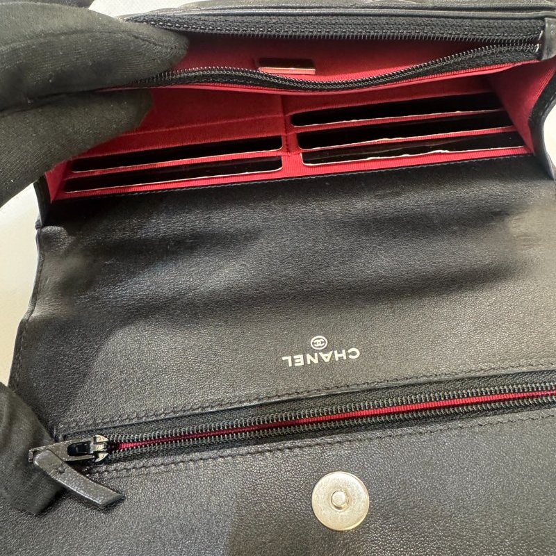 CHANEL 黑19 銀LOGO WOC-8