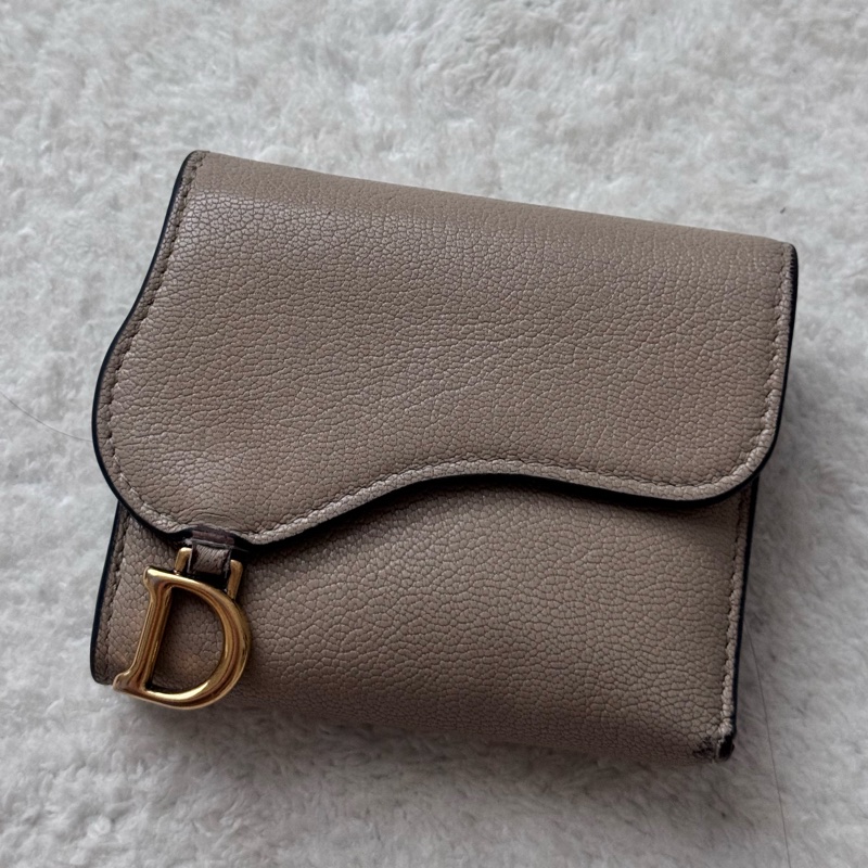 Dior短夾 馬鞍短夾 奶茶色-0