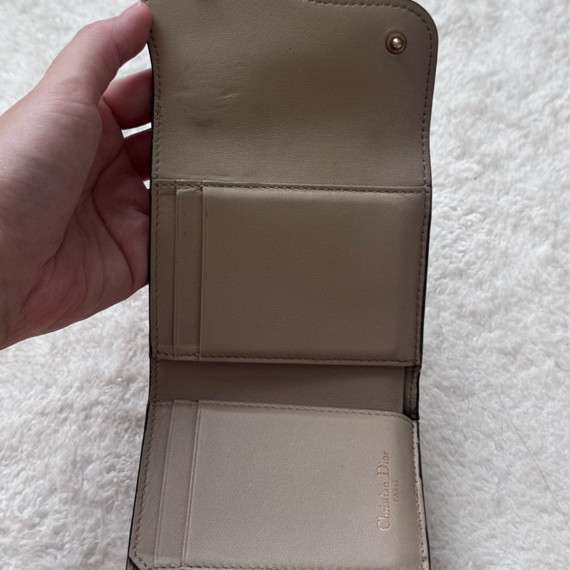 Dior短夾 馬鞍短夾 奶茶色-7