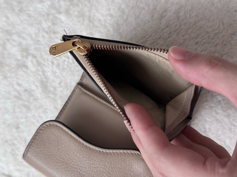 Dior短夾 馬鞍短夾 奶茶色-17