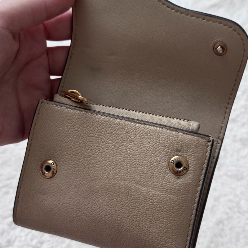 Dior短夾 馬鞍短夾 奶茶色-20