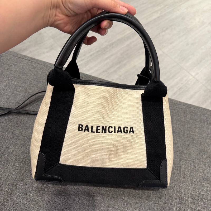 Balenciaga 巴黎世家 Navy Cabas XS 帆布包 托特包 子母包-1