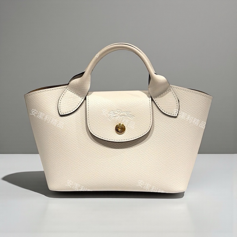 莉亞精品♡Longchamp 小托特 白色 近新閒置品-0