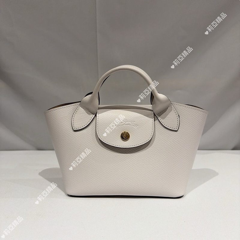莉亞精品♡Longchamp 小托特 白色 近新閒置品-3