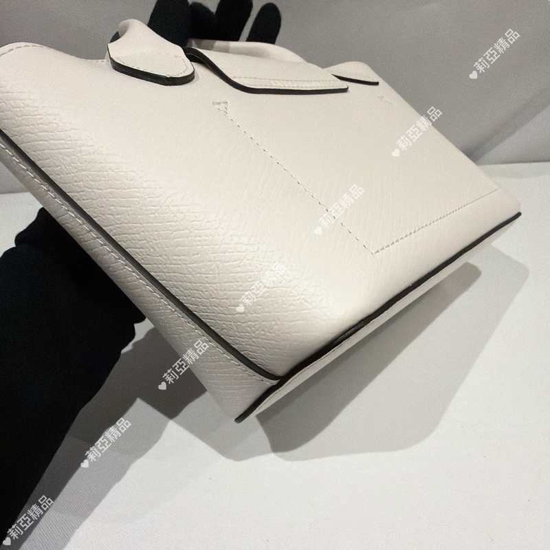 莉亞精品♡Longchamp 小托特 白色 近新閒置品-5