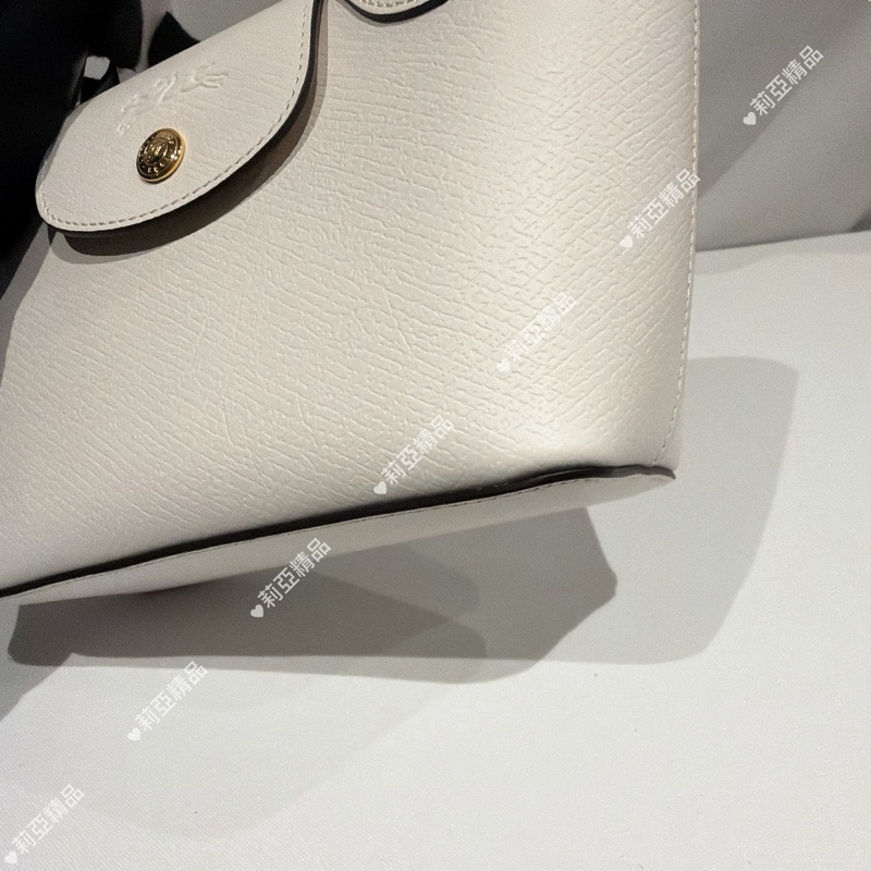 莉亞精品♡Longchamp 小托特 白色 近新閒置品-6
