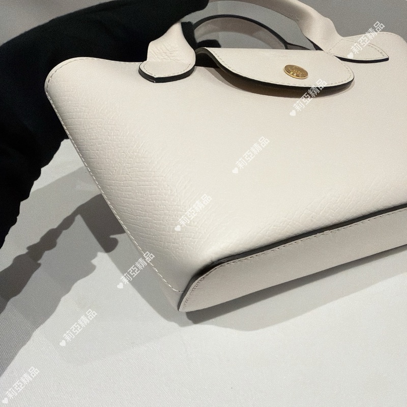 莉亞精品♡Longchamp 小托特 白色 近新閒置品-7