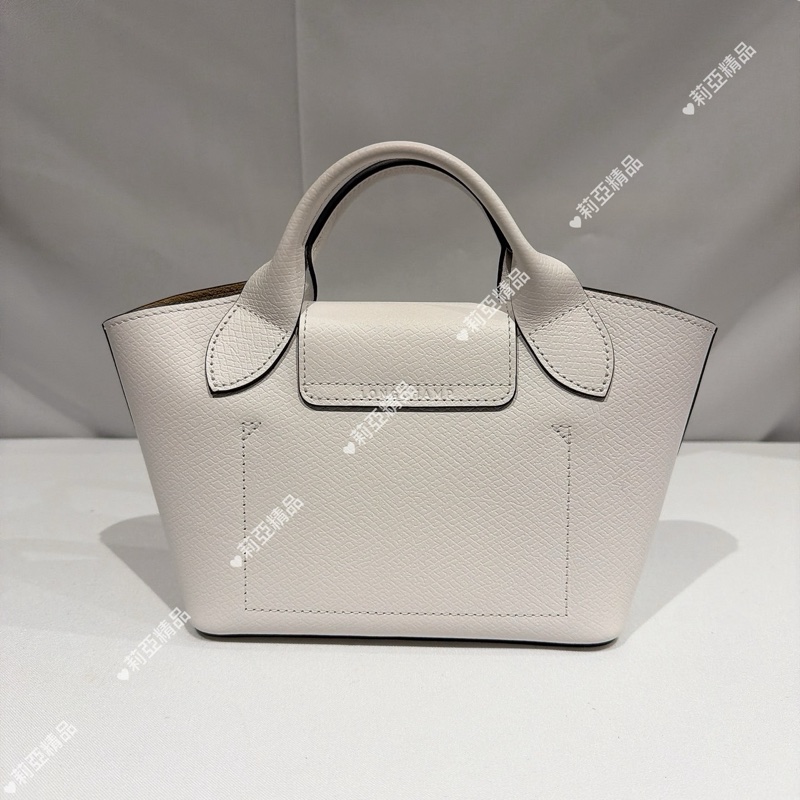 莉亞精品♡Longchamp 小托特 白色 近新閒置品-10