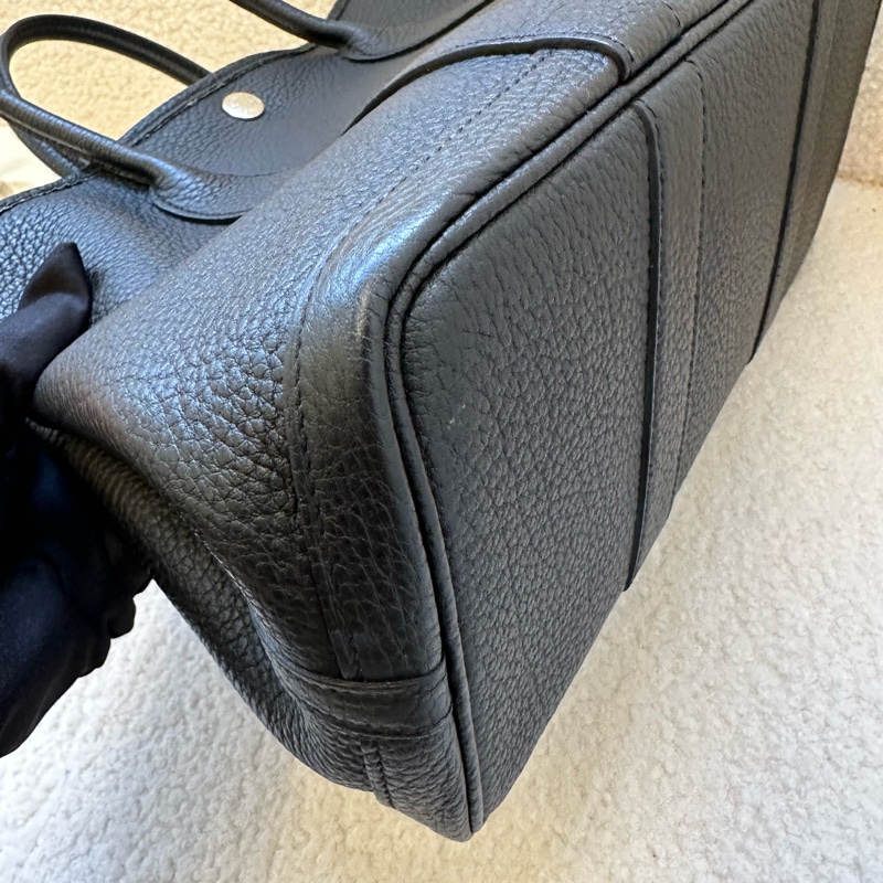 Hermes Garden party 30 花園包 黑銀D-13