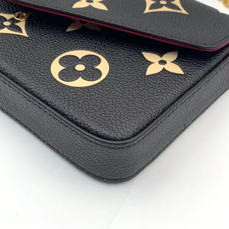 Louis Vuitton LV Pochette Félicie Monogram Empreinte 黑色壓紋三合一袋 斜褙袋/手拿包/錢包/卡套-6