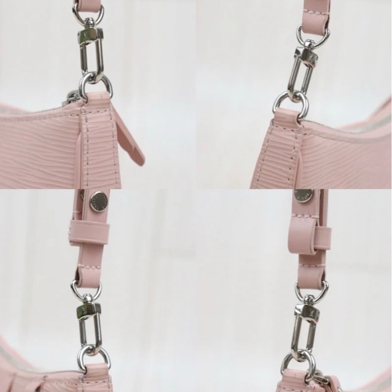 「JL 精品代購」97新 LV 粉色水波紋 麻將肩背包-5