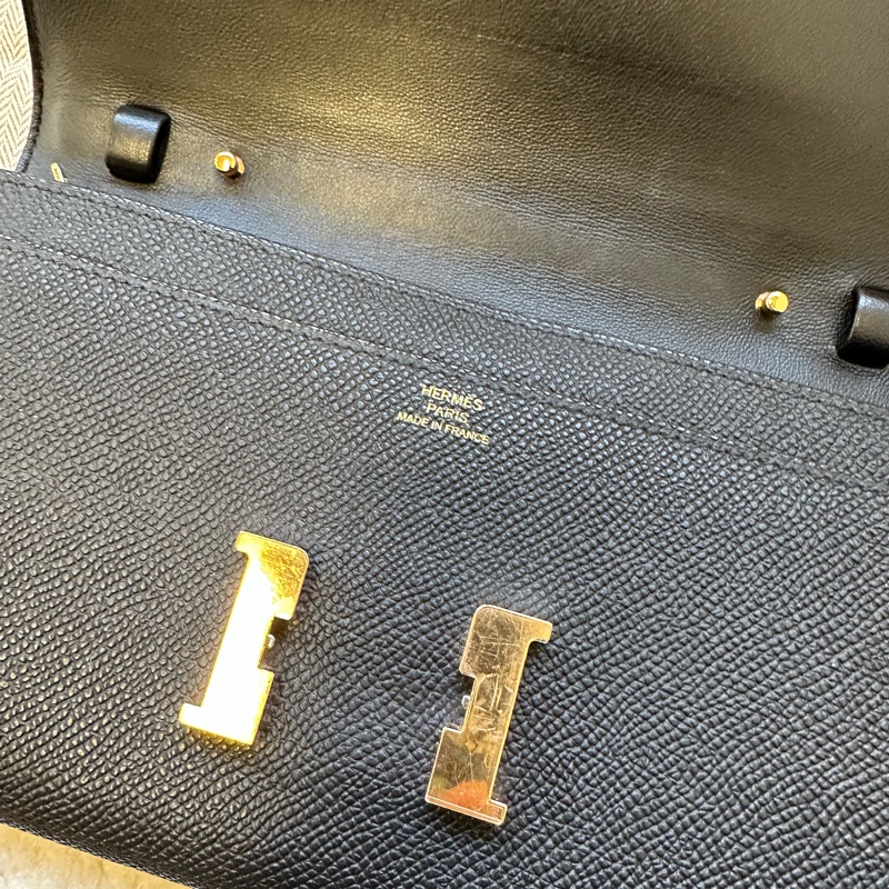 Hermes 愛馬仕 Constance togo 康康 黑金E皮 K刻今年剛買-13