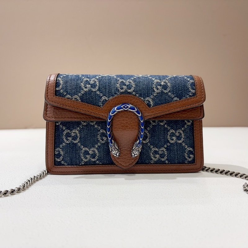 GUCCI 包包Dionysus#GG Supreme帆布酒神單寧mini斜背包#-0