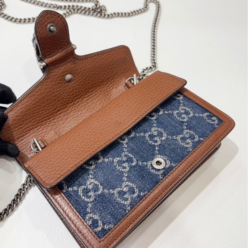 GUCCI 包包Dionysus#GG Supreme帆布酒神單寧mini斜背包#-5