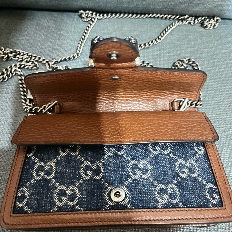 GUCCI 包包Dionysus#GG Supreme帆布酒神單寧mini斜背包#-13