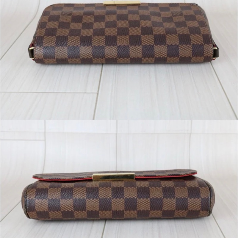 「JL精品代購」97新 LV 棋盤格Favorite 肩背包-4