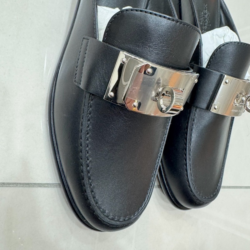 愛馬仕 新款大Kelly扣穆勒拖鞋-12
