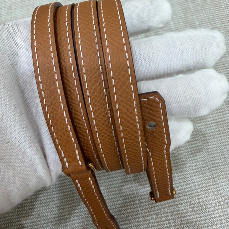 愛馬仕 Hermes 康康 Constance Long To Go WOC 金棕金釦U刻 epsom皮-35