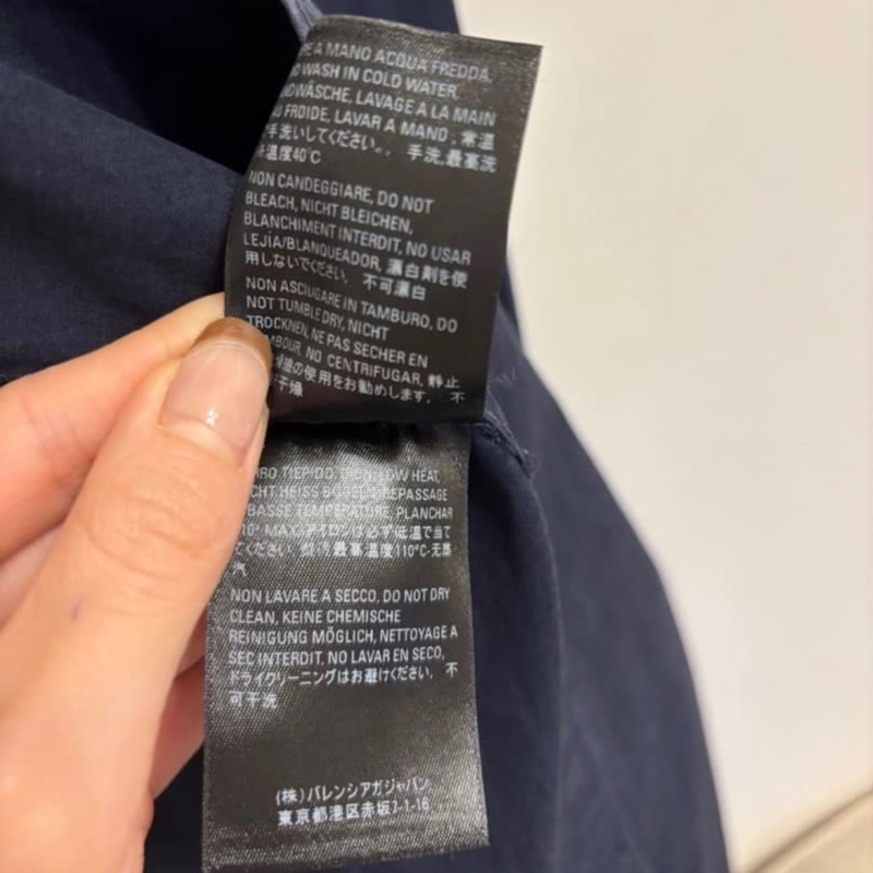 Balenciaga over size 深藍色襯衫-4