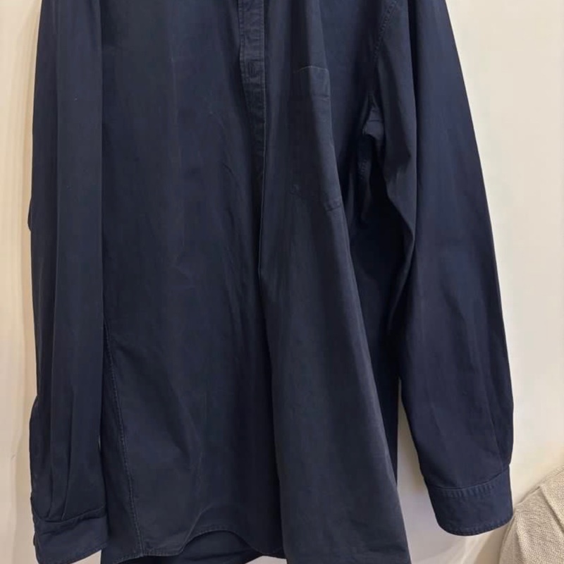 Balenciaga over size 深藍色襯衫-6