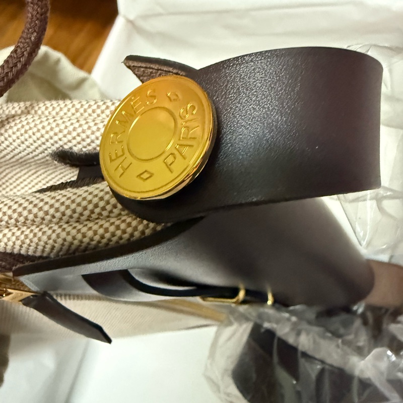 Hermes 愛馬仕 全新 Mini Herbag 20 cm ZIP 帆布 斜背包-18