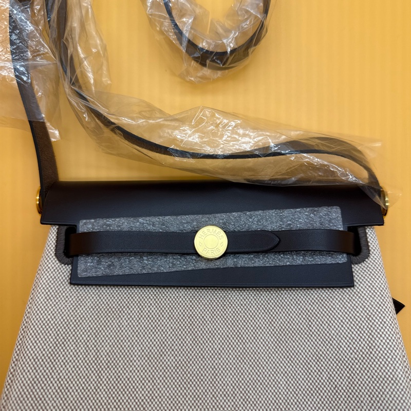 Hermes 愛馬仕 全新 Mini Herbag 20 cm ZIP 帆布 斜背包-9