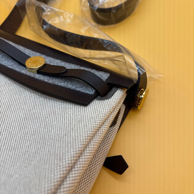 Hermes 愛馬仕 全新 Mini Herbag 20 cm ZIP 帆布 斜背包-10