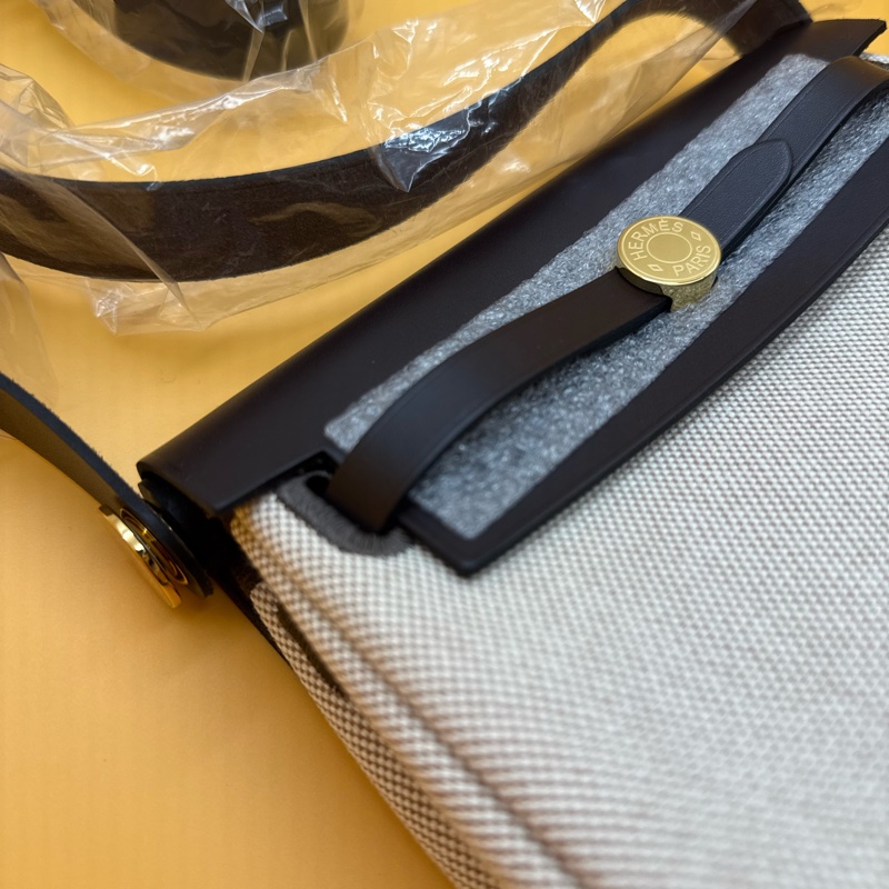 Hermes 愛馬仕 全新 Mini Herbag 20 cm ZIP 帆布 斜背包-11