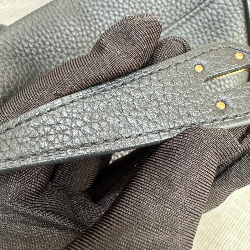 HERMES 愛馬仕Lindy26 黑金 金剛色 D刻-8
