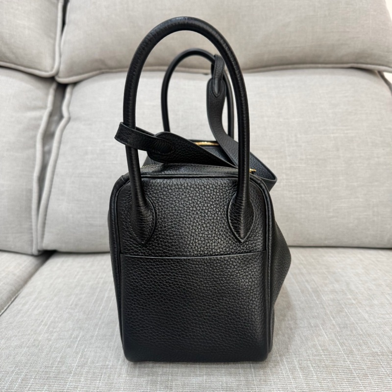 HERMES 愛馬仕Lindy26 黑金 金剛色 D刻-9
