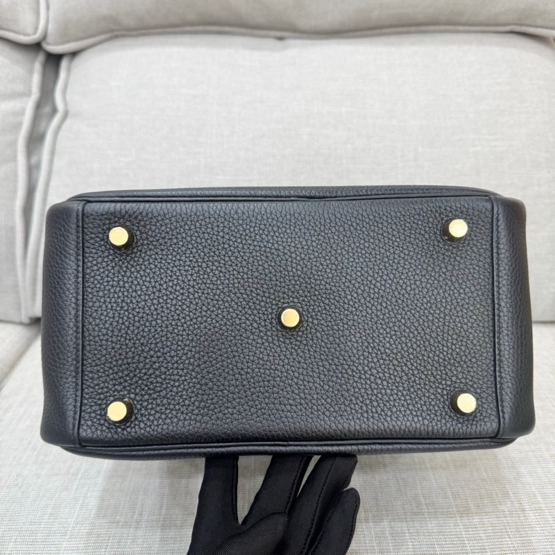 HERMES 愛馬仕Lindy26 黑金 金剛色 D刻-15