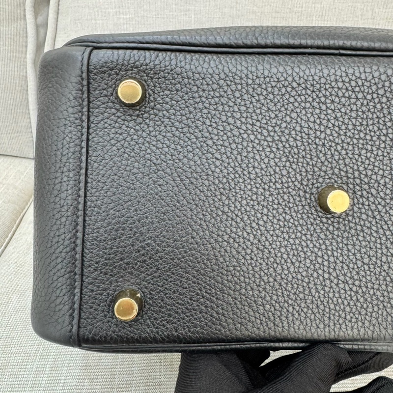 HERMES 愛馬仕Lindy26 黑金 金剛色 D刻-17