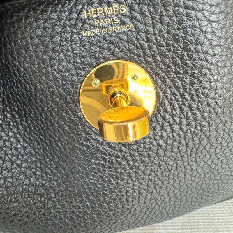 HERMES 愛馬仕Lindy26 黑金 金剛色 D刻-23