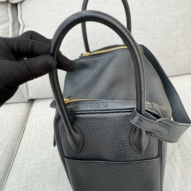 HERMES 愛馬仕Lindy26 黑金 金剛色 D刻-26