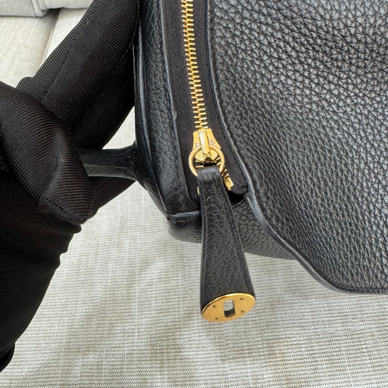 HERMES 愛馬仕Lindy26 黑金 金剛色 D刻-29
