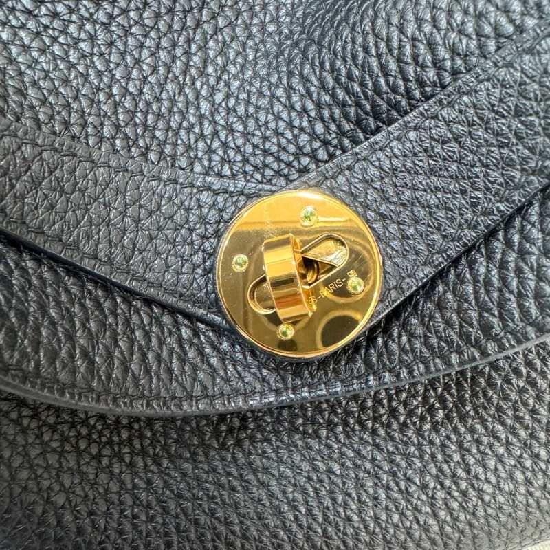 HERMES 愛馬仕Lindy26 黑金 金剛色 D刻-31