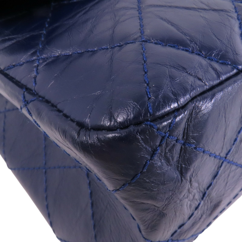 CHANEL 牛皮皮革2.55銀扣鏈帶肩背袋-10