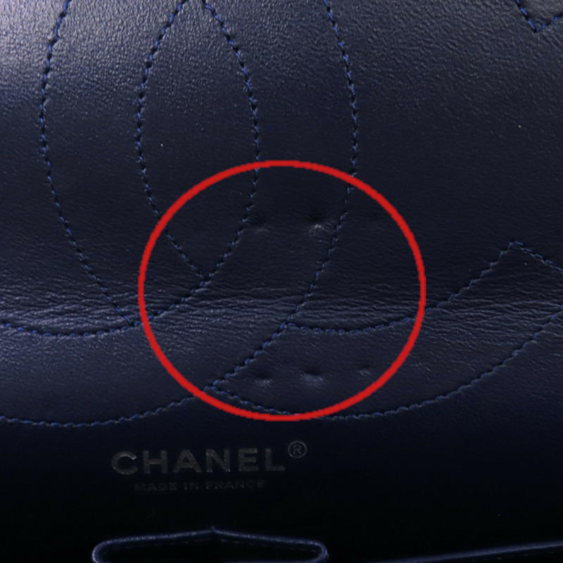 CHANEL 牛皮皮革2.55銀扣鏈帶肩背袋-15