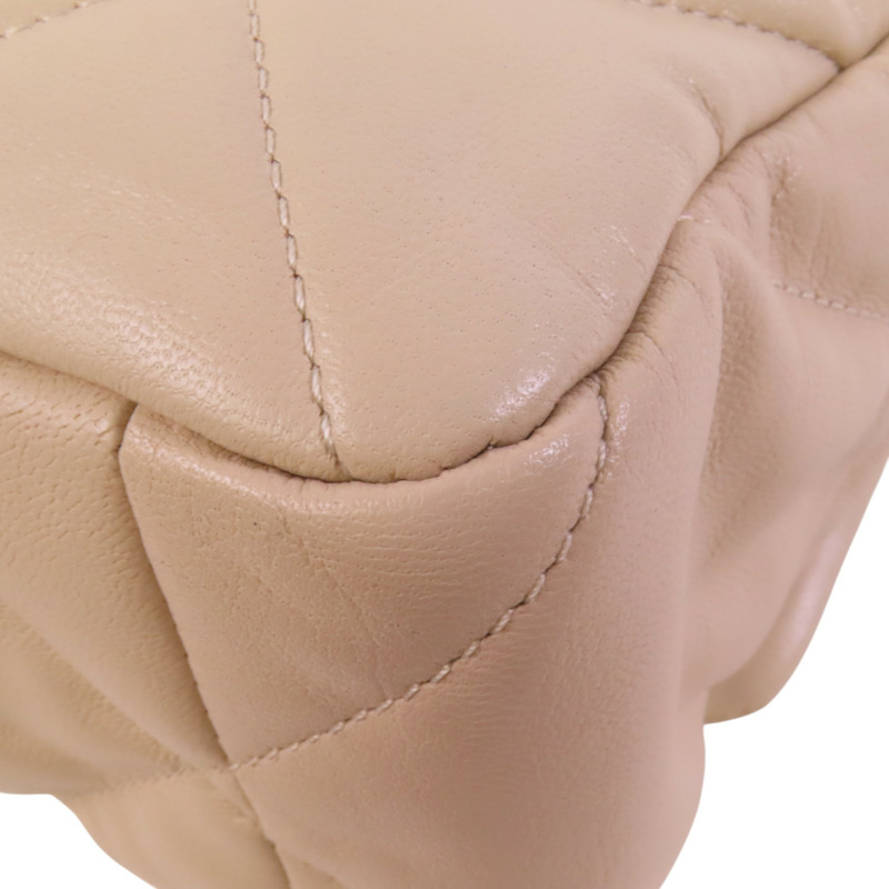 CHANEL 羊皮皮革C19金扣鏈帶手挽肩背兩用袋-13