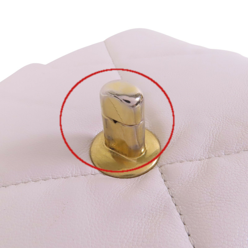 CHANEL 羊皮皮革Chanel 19金扣鏈帶手挽肩背兩用袋-15