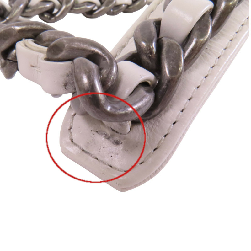 CHANEL 羊皮皮革Chanel 19金扣鏈帶手挽肩背兩用袋-17