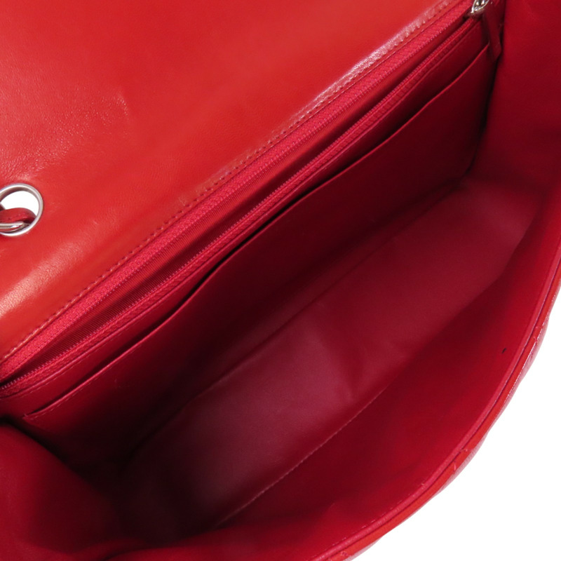 CHANEL 羊皮皮革Large Classic銀扣鏈帶肩背袋-6